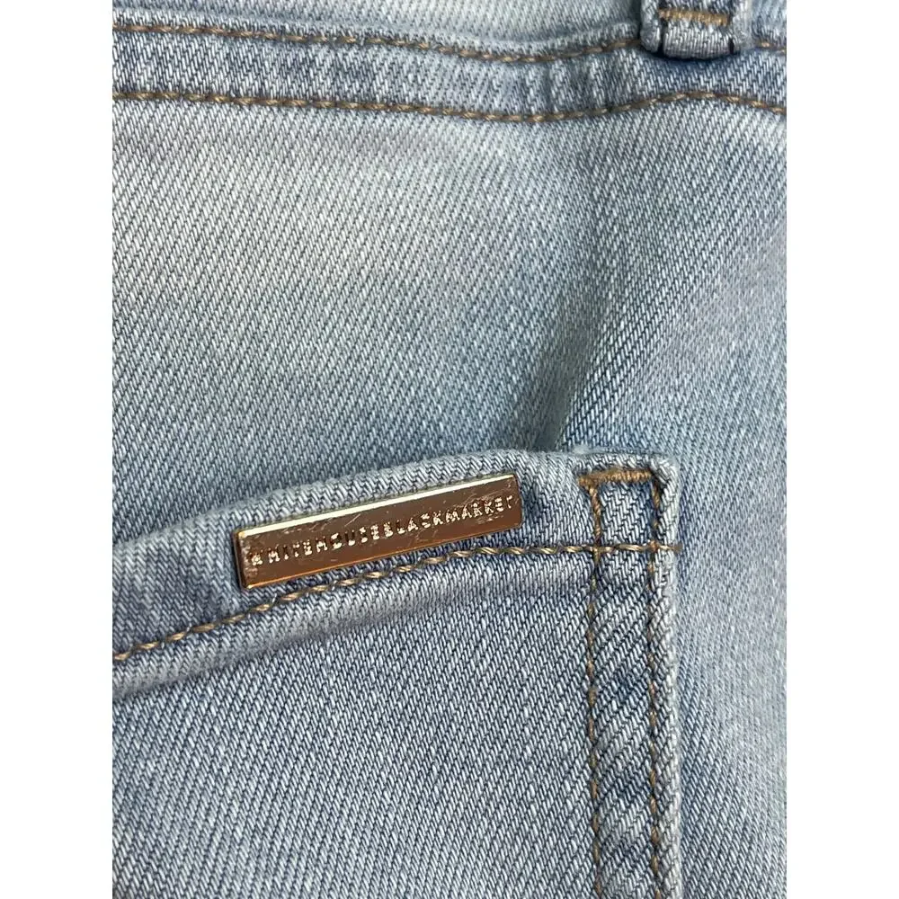 White House Black Market High-Rise Wide Leg Cuff Cropped Jean, size 8 - Picture 14 of 16
